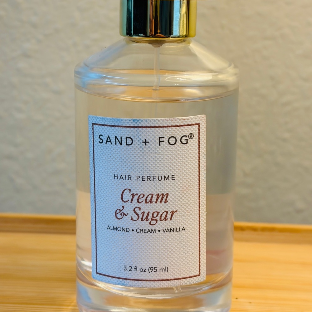 SAND + FOG Cream & Sugar Hair Perfume - Clear Bottle with Gold Cap